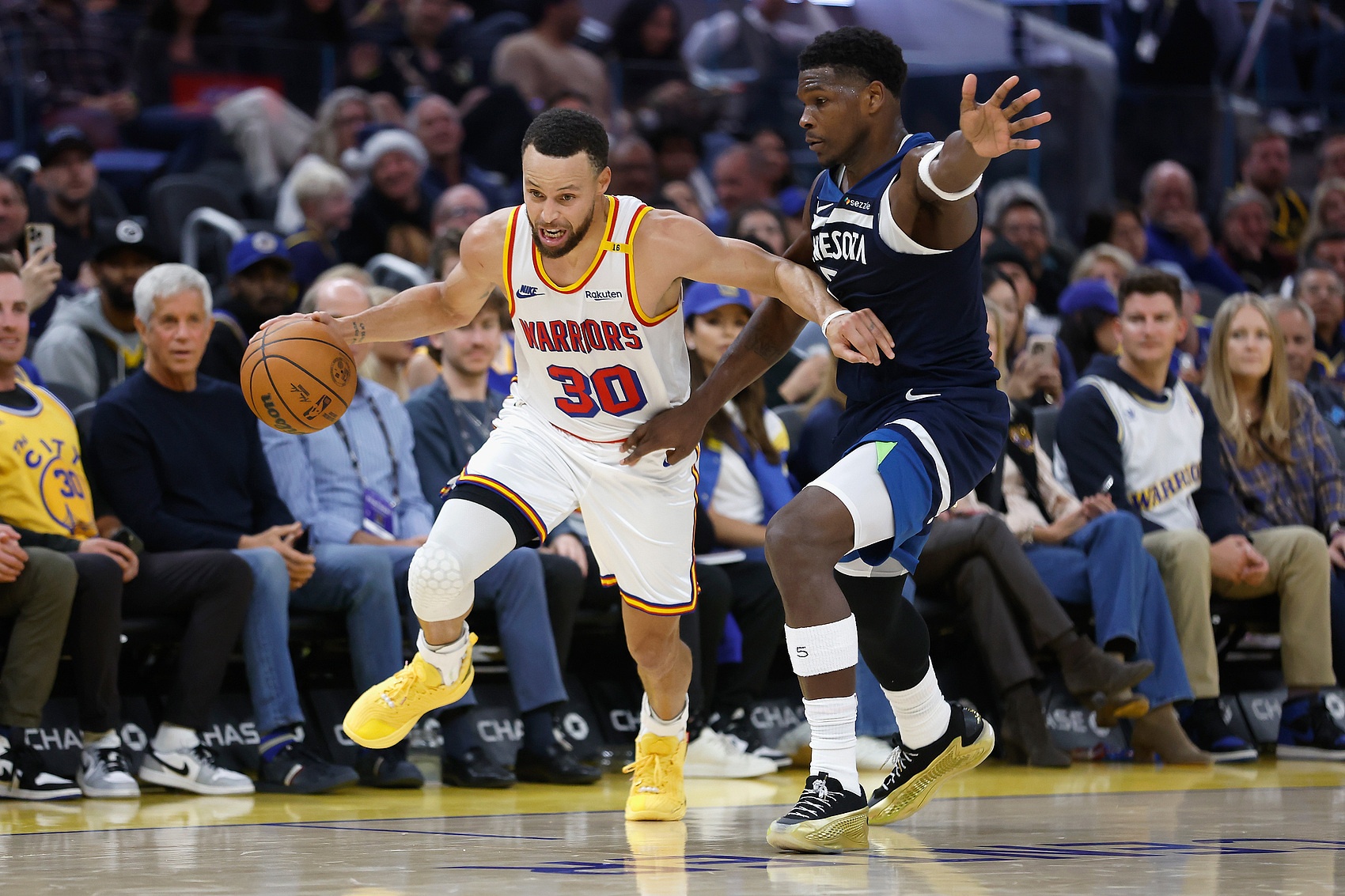 库里可能复出！ESPN预测明天胜率：勇士58.3% 森林狼41.7%